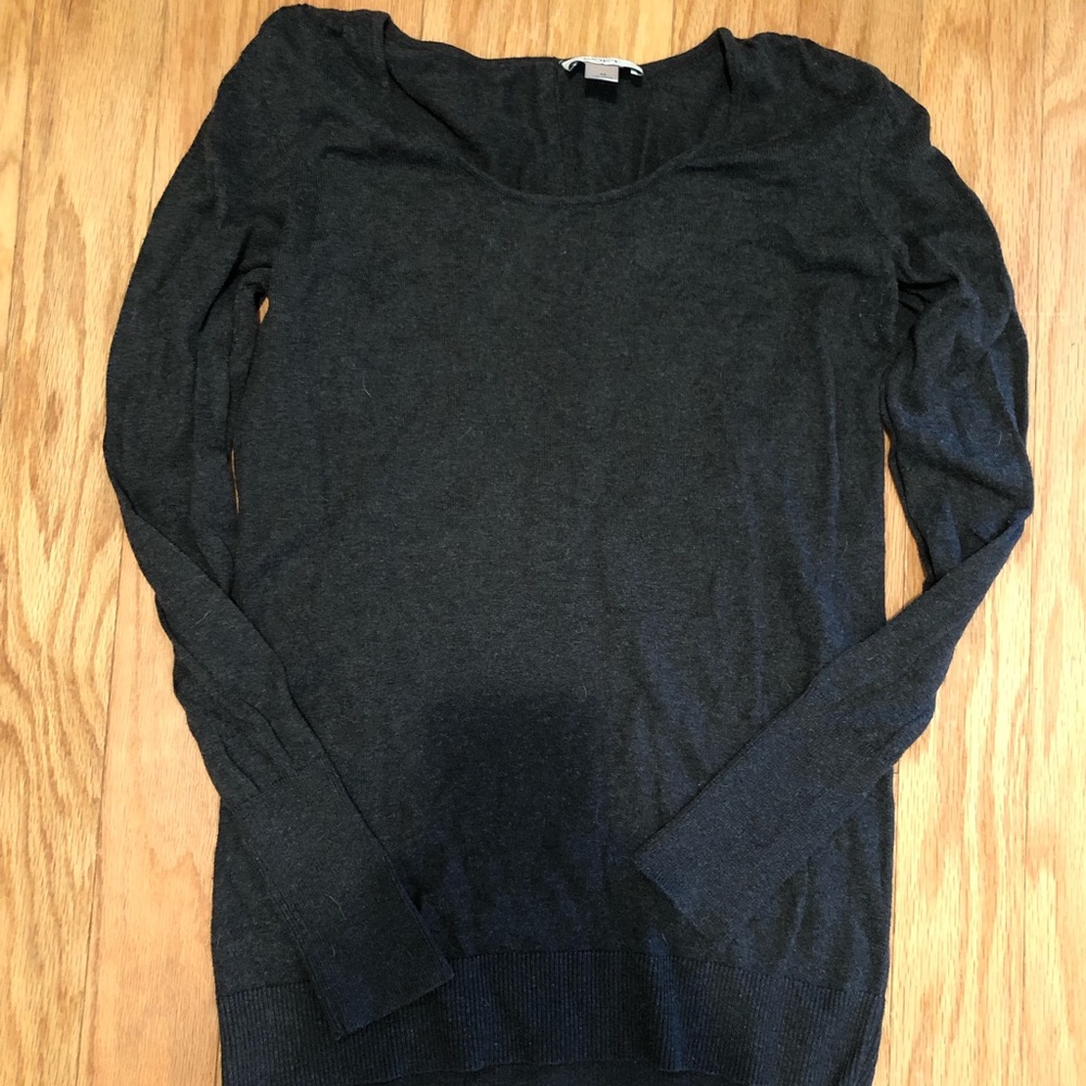 Gray tunic sweater
